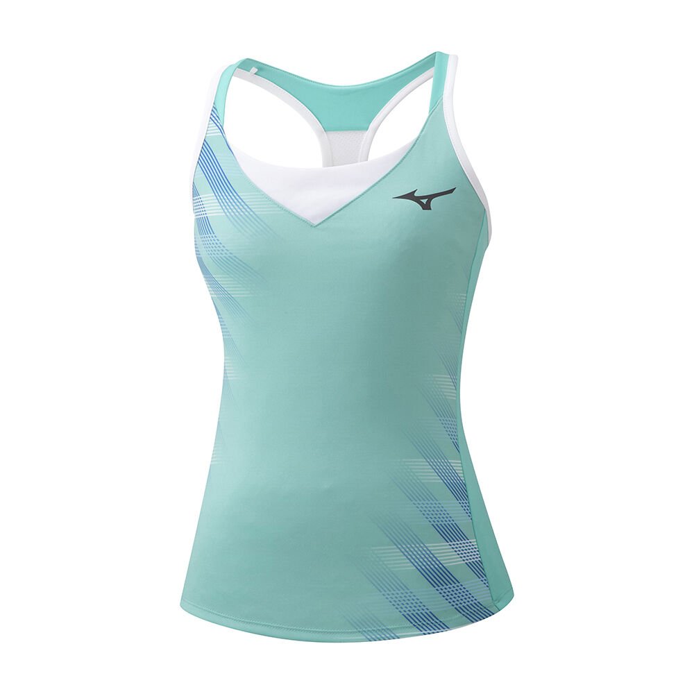 Camiseta De Tirantes Mizuno Printed Mujer Turquesa Baratas XFYM-34670